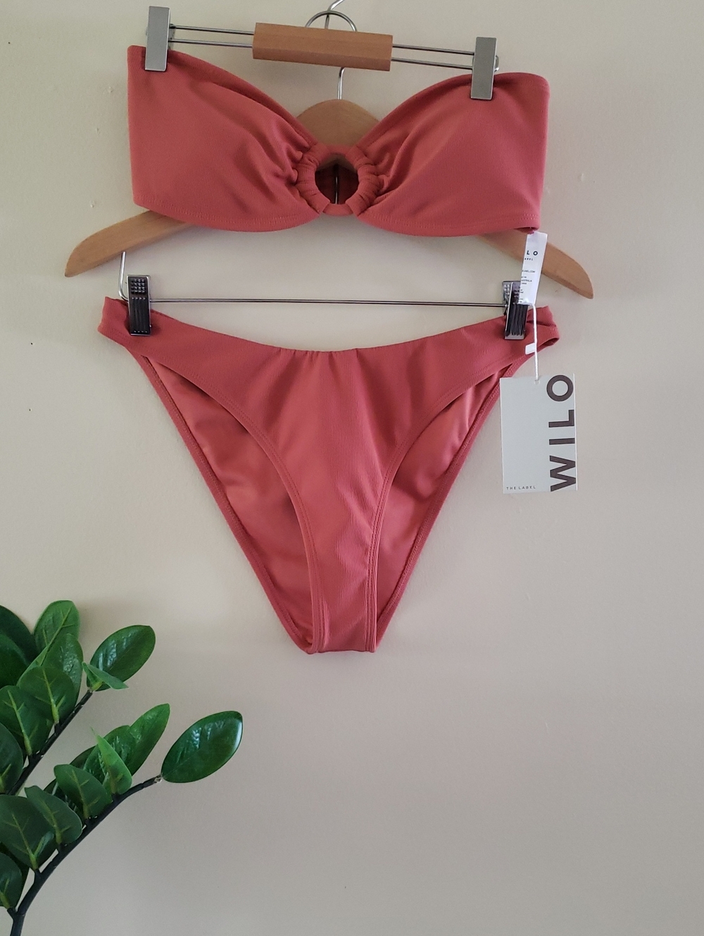 WILO The Label BNWT 2 PC HR Bandeau Bikini Set -  Rust - L (88USD)